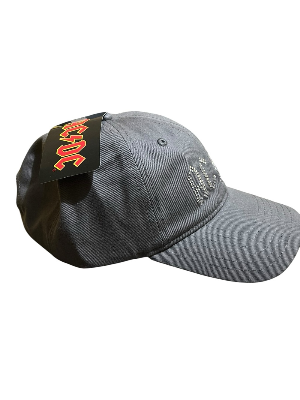 AC/DC Gray Crystal-Embellished Baseball Hat - Picture 5 of 5